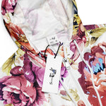 Women’s cropped windbreaker Vintage Pink Coral Elegant Roses Floral Summer Rose Women's Cropped Windbreaker Jacket