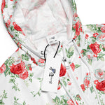 Women’s cropped windbreaker Vintage Roses Summer Garden Summer Rose Women's Cropped Windbreaker Jacket