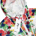 Women’s cropped windbreaker watercolor boho chic Flowers Summer Rose Women's Cropped Windbreaker Jacket