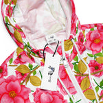 Women’s cropped windbreaker Watercolor Flowers Vintage floral Summer Rose Women's Cropped Windbreaker Jacket