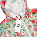 Women’s cropped windbreaker Watercolor spring flower Summer Rose Women's Cropped Windbreaker Jacket