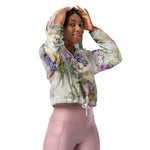 Women’s cropped windbreaker Flowers Classic Modern Romantic Summer Rose Women's Cropped Windbreaker Jacket