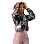 Women’s cropped windbreaker Victorian Rose Floral Summer Rose Women's Cropped Windbreaker Jacket