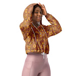 Women’s cropped windbreaker Yellow Roses Summer Rose Women's Cropped Windbreaker Jacket