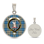 Scotstee Shop Jewelry Napier Ancient Clan Scotland Tartan Plaid Circle Pendant Necklace Jewelry Gift For Women