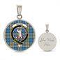 Scotstee Shop Jewelry Napier Ancient Clan Scotland Tartan Plaid Circle Pendant Necklace Jewelry Gift For Women