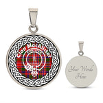 Scotstee Shop Jewelry MacAlister Tartan Crest Clan Scotland Tartan Plaid Circle Pendant Necklace Jewelry Gift  For Women