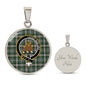 Scottish MacKenzie #2 Ancient Clan Tartan Circle Necklace - Crest Classic