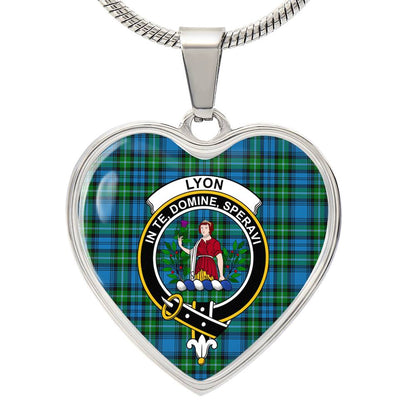 Scotstess Shop Lyon Clan Tartan Heart Necklace Jewelry ST01
