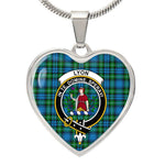 Scotstess Shop Lyon Clan Tartan Heart Necklace Jewelry ST01