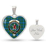 Scotstess Shop Lyon Clan Tartan Heart Necklace Jewelry ST01