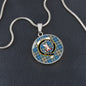Scotstee Shop Jewelry Napier Ancient Clan Scotland Tartan Plaid Circle Pendant Necklace Jewelry Gift For Women