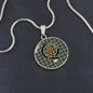 Scottish MacKenzie #2 Ancient Clan Tartan Circle Necklace - Crest Classic