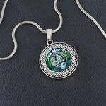 Scotstee Shop Jewelry Murray Tartan Crest Clan Scotland Tartan Plaid Circle Pendant Necklace Jewelry Gift  For Women