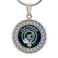 Scotstee Shop Necklace Campbell Tartan Crest Clan Scotland Tartan Plaid Circle Pendant Necklace Jewelry Gift For Women