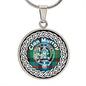 Scotstee Shop Jewelry Murray Tartan Crest Clan Scotland Tartan Plaid Circle Pendant Necklace Jewelry Gift  For Women