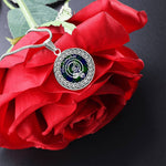 Scotstee Shop Necklace Campbell Tartan Crest Clan Scotland Tartan Plaid Circle Pendant Necklace Jewelry Gift For Women