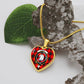Scottish Ramsay Clan Tartan Heart Necklace - Crest Classic