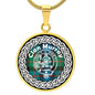 Scotstee Shop Jewelry Murray Tartan Crest Clan Scotland Tartan Plaid Circle Pendant Necklace Jewelry Gift  For Women