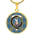 Scotstee Shop Jewelry Napier Ancient Clan Scotland Tartan Plaid Circle Pendant Necklace Jewelry Gift For Women