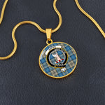 Scotstee Shop Jewelry Napier Ancient Clan Scotland Tartan Plaid Circle Pendant Necklace Jewelry Gift For Women