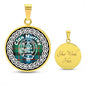 Scotstee Shop Jewelry Murray Tartan Crest Clan Scotland Tartan Plaid Circle Pendant Necklace Jewelry Gift  For Women