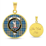 Scotstee Shop Jewelry Napier Ancient Clan Scotland Tartan Plaid Circle Pendant Necklace Jewelry Gift For Women