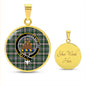 Scottish MacKenzie #2 Ancient Clan Tartan Circle Necklace - Crest Classic