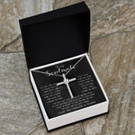To My Soulmate - You Are My Life, My Love, And My Best Friend Mother's Day Necklace Mother's Day CZ Cross Necklace