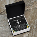 To My Mom Necklace You Are The World Mother Gift Necklace Mother's Day CZ Cross Necklace