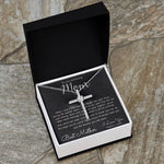 To My Mom Necklace, To My Beautiful Mom Necklace, Mother's Day Gift For Mom From Son, Thank You Mom Mother's Day CZ Cross Necklace