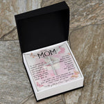 To My Mom Necklace To A Woman Of Wisdom Mother's Day Gift For Mom From Son Mother's Day CZ Cross Necklace