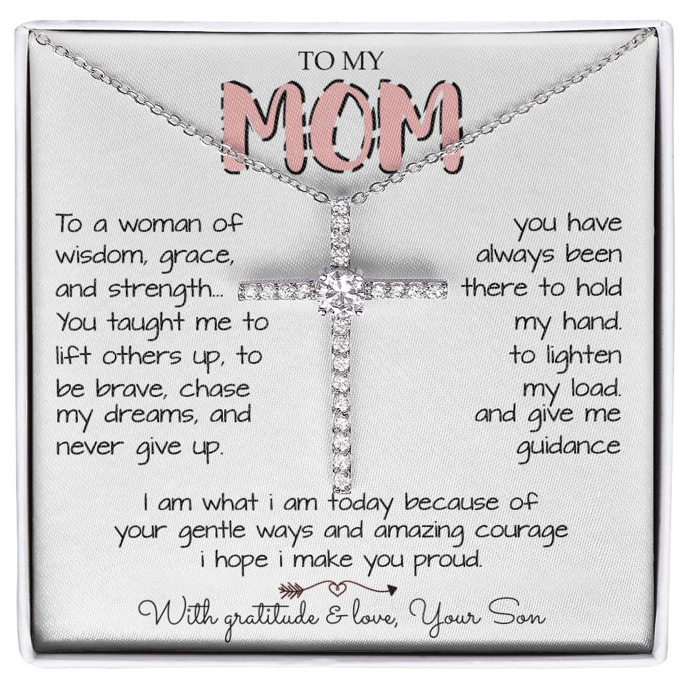 To My Mom Necklace To A Woman Of Wisdom Gift For Mom From Son Mother's Day Eternal Hope Necklace