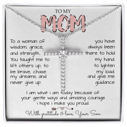 To My Mom Necklace To A Woman Of Wisdom Gift For Mom From Son Mother's Day Eternal Hope Necklace