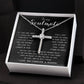 To My Soulmate - You Are My Life, My Love, And My Best Friend Mother's Day Necklace Mother's Day CZ Cross Necklace