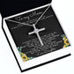 To My Mom Necklace You Are The World Mother Gift Necklace Mother's Day CZ Cross Necklace