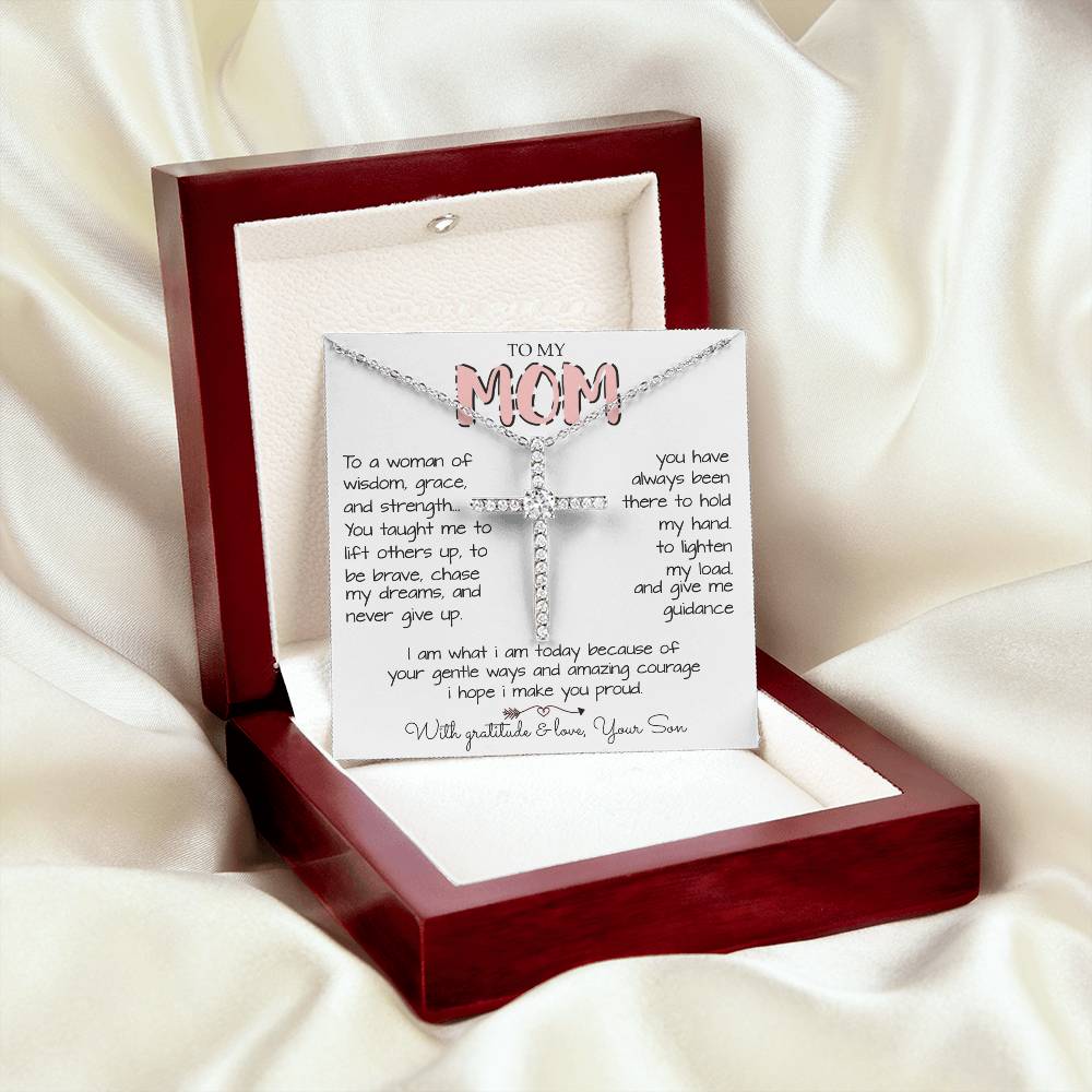 To My Mom Necklace To A Woman Of Wisdom Gift For Mom From Son Mother's Day Eternal Hope Necklace