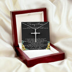 To My Mom Necklace You Are The World Mother Gift Necklace Mother's Day CZ Cross Necklace