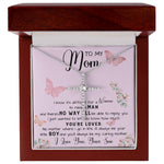 To My Mom Necklace Gift From Son Mother's Day CZ Cross Necklace