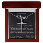To My Mom Necklace, To My Beautiful Mom Necklace, Mother's Day Gift For Mom From Son, Thank You Mom Mother's Day CZ Cross Necklace