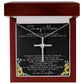 To My Mom Necklace You Are The World Mother Gift Necklace Mother's Day CZ Cross Necklace