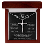 To My Soulmate - You Are My Life, My Love, And My Best Friend Mother's Day Necklace Mother's Day CZ Cross Necklace