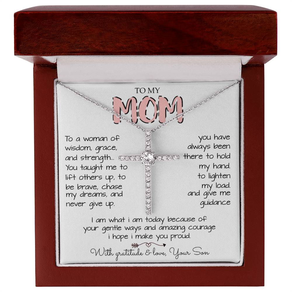 To My Mom Necklace To A Woman Of Wisdom Gift For Mom From Son Mother's Day Eternal Hope Necklace