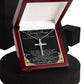 To My Mom Necklace You Are The World Mother Gift Necklace Mother's Day CZ Cross Necklace