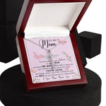 To My Mom Necklace Gift From Son Mother's Day CZ Cross Necklace