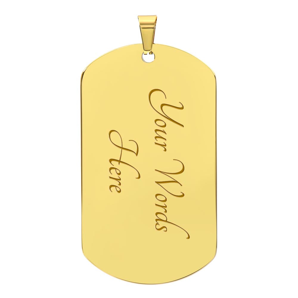 Scottish Lamont Clan Tartan Dog Tag Necklace - Crest Classic