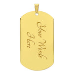 Scottish Lamont Clan Tartan Dog Tag Necklace - Crest Classic