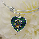 Tartan Necklace Gordon Modern Clan Scotland Tartan Plaid Charm Bracelet Bangle Heart Jewelry Gift For Women