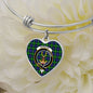 Tartan Necklace Gordon Modern Clan Scotland Tartan Plaid Charm Bracelet Bangle Heart Jewelry Gift For Women
