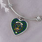 Tartan Necklace Gordon Modern Clan Scotland Tartan Plaid Charm Bracelet Bangle Heart Jewelry Gift For Women